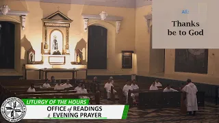 MANAOAG MASS - LITURGY OF THE HOURS | Office of Readings and Evening Prayer - August 12, 2023/6:00pm