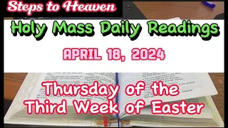 HOLY MASS DAILY READINGS | THURSDAY, APRIL 18, 2024