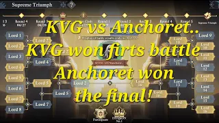 King of Avalon Supreme Avalon | KVG vs Anchoret | KVG wins first battle | Anchoret wins the final!