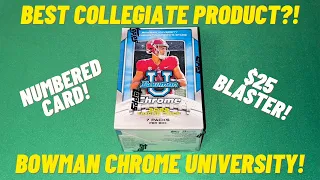 2022 Bowman Chrome University Football Blaster Box Opening Review! New Topps Retail Sports Cards!