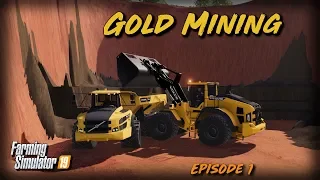 GOLD MINING FS19! - Timelapse - Mining & Construction Economy map