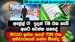 How to get your TIN and what will happen to Non residents ? (Sri Lanka) -Sinhala