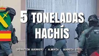 La Guardia Civil incauta cerca de 5 toneladas de hachís a una organización afincada en Almería