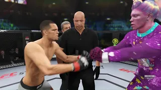 Nate Diaz vs. Purple Unicorn - EA Sports UFC 4 - Crazy UFC 👊🤪