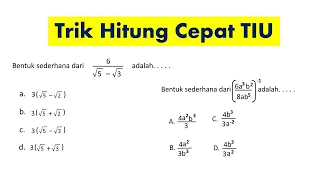 cara mudah mengerjakan soal eksponen (perpangkatan) TIU