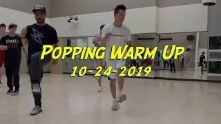 Popping Dance Warm Up 10-24-2019 With Boogaloo Rolls