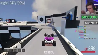 After 60 hours, Wirtual finally finishes the Trackmania tower map... | wirtual