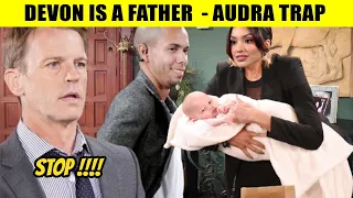 CBS Young And The Restless Audra wants Devon to be the father of the baby - this is Tucker's baby