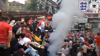 Crazy England Fan Reactions To Sterling & Kane Goals Against Germany