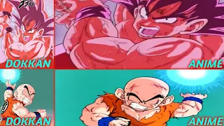 DOKKAN VS ANIME! LR STR KAIOKENx3 GOKU Side by Side Anime References & Comparison