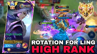 LING FASTHAND ROTATION IN MYTHICAL GLORY • GOOD FOR PUSH MMR & TIER • Ling Gameplay Mobile Legends