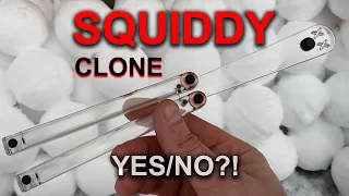 Squiddy clone. Нож бабочка для начинающих или никого?! Обзор и флиппинг squid industries clone