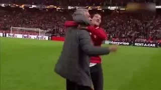 Jose Mourinho celebrating with his son - Ajax vs Manchester United (Europa League Final) 2017