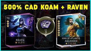 500% CAD KOAM + Raven = Easy One Shot Injustice 2 Mobile
