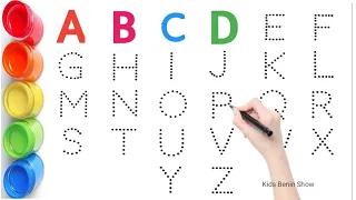 Alphabet, ABC song, ABCD,A to Z,Kids rhymes,collection for writing along dotted lines for toddler,11