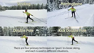 Four Basic Classic Ski Techniques Explained