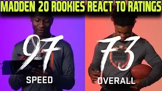 NFL ROOKIES REACT TO THEIR MADDEN 20 RATINGS