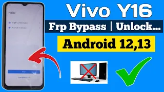 VIVO y16 FRP BYPASS Android 12 New update 2024 vivo y16 Google Account Bypass without PC Easy Methut