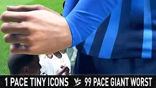 1 Pace Tiny Icons VS 99 Pace Giant Worst Team - FIFA 20 Experiment