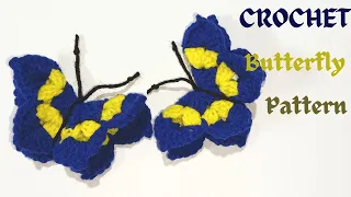 How to Crochet Butterfly/Amigurumi Butterfly/Amigurumi Butterfly Crochet Pattern/Free Pattern