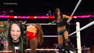 WWE Raw 12/1/14 Bella Twins vs AJ Lee Naomi Live Commentary