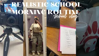 REALISTIC SCHOOL MORNING ROUTINE + SCHOOL VLOG! grwm, skincare, hair, and more!