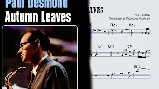 Autumn Leaves - Paul Desmond Transcription