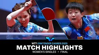 Sun Yingsha vs Miu Hirano | WS Final | WTT Contender Zagreb 2023