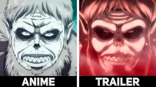 ANIME vs TRAILER - Attack on Titan Season 4 Part 3