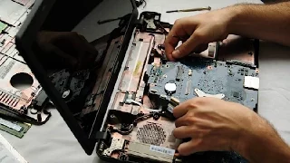 Toshiba Satellite C660 Disassembly video, upgrade RAM & SSD, take a part, how to open