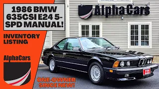 WOW! 1986 BMW 635CSi E24 5-Speed With One-Owner Since New!