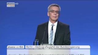 Demografiegipfel: Reden von Angela Merkel und Thomas de Maizière am 16.03.2017