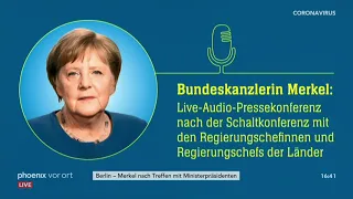 Statement von Angela Merkel zur Schaltkonferenz mit den Ministerpräsidenten am 01.04.20