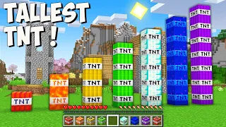 This is THE TALLEST TNT of ALL SIZES in Minecraft! I found THE LONGEST SECRET TNT!