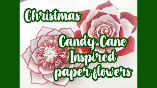 Candy Cane Inspired Paper Flowers | Pearl Paper Flowers