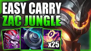 THIS IS HOW ZAC JUNGLE CAN EASILY CARRY SOLO Q GAMES! - Best Build/Runes S+ Guide League of Legends