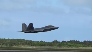 F16 Viper And F22 Raptor Take Off at VRB