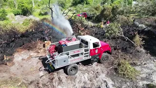 Two simultaneous fires challenge Pine Island Fire Department