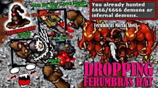 BOSS MAN IN THE CAVE, DROPPING FERUMBRAS HAT SECURA AND 6666 DEMONS- Tibia Best Clips #UrsinhaClips