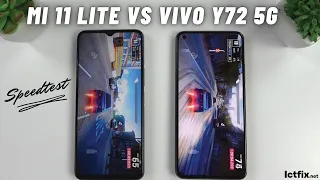 Xiaomi Mi 11 Lite vs Vivo Y72 5G | Snapdragon 732G vs MediaTek Dimensity 700 Speedtest, Comparsion