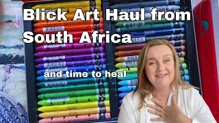 Blick Art Haul | Caran d'ache Neocolor ll | Water soluble crayons | Healing with Art & Sketchbooks