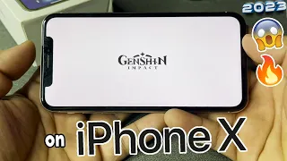 GENSHIN IMPACT Gameplay on iPhone X in 2023? | (Default to Max Settings Game Test) GOODS?