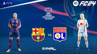 FC 24 - Barcelona (w) vs Olympique Lyonnais (w) | UEFA Women's Champions League Final | PS5™ [4K60]