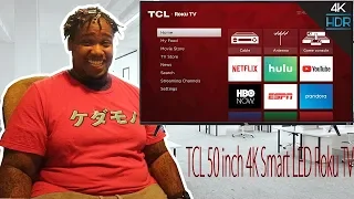 TCL 50S425 50 inch 4K Smart LED Roku TV (2019) Unboxing