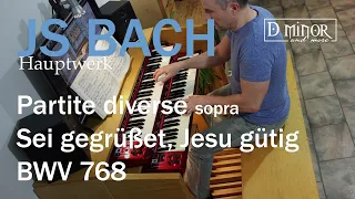 JS BACH - Partite sopra Sei gegrüßet, Jesu gütig BWV 768 - Hauptwerk Obervellach