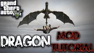 How to install Skyrim Dragon Mod GTA 5 [Voice Tutorial] Badass MOD!!!!!