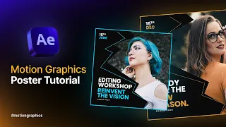Create Motion Graphics Poster Animation in After Effects - After Effects Tutorial in Hindi