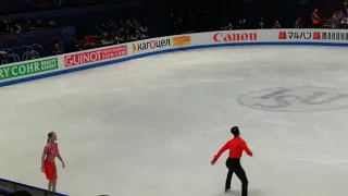 KAITLYN WEAVER / ANDREW POJE WARM-UP BEFORE SD - WORLD FIGURE SKATING CHAMPIONSHIPS 2018