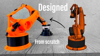 I built a mini KUKA-type robotic arm from SCRATCH in SOLIDWORKS