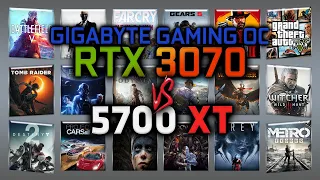 GIGABYTE GAMING OC RTX 3070 vs RX 5700 XT Benchmark – 65 Tests